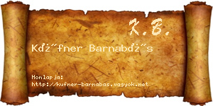 Küfner Barnabás névjegykártya
