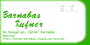 barnabas kufner business card