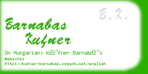 barnabas kufner business card